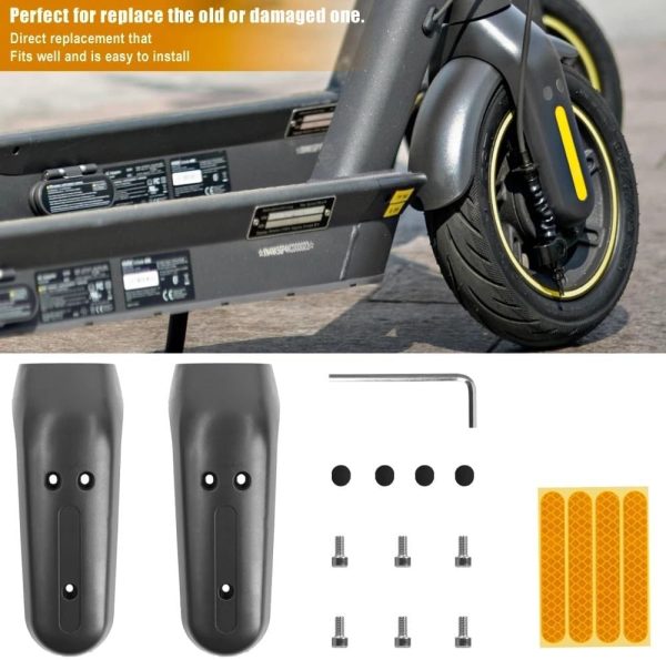 Compatible With Ninebot Max G30 G30D E-Scooter Front Fork Protection Cover Sets Front Wheel Stent Shell With Reflective Sticker Screws Parts - Image 3