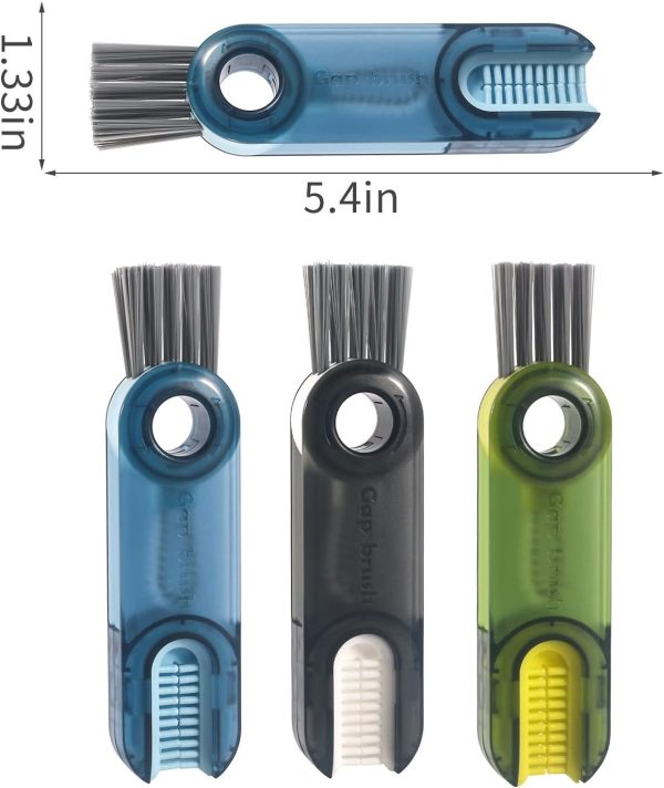 3 in 1 Cup Lid Gap Cleaning Brush Set, Multifunctional Insulation Bottle Cleaning Tools, Mutipurpose Tiny Silicone Cup Holder Cleaner, Home Kitchen Cleaning Tools - Image 3