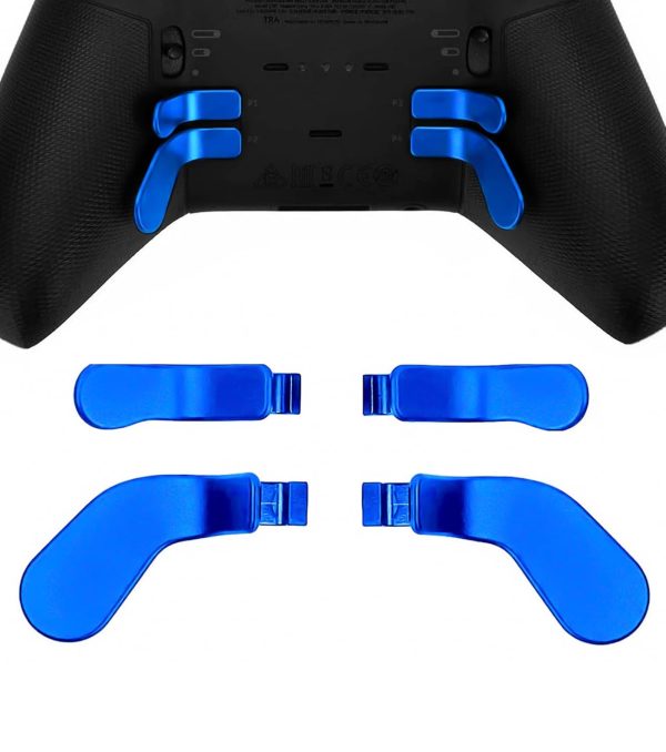 Ceozon Replacement Back Paddles 4 pcs Metal Stainless Steel Trigger Locks for Xbox One Elite Controller Series 2 Xbox One Elite Back Buttons Accessories (Blue)