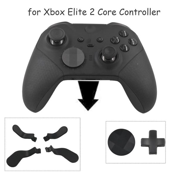 CaoXiong 6 PCS Metal Paddles for Xbox Elite Series 2,Elite 2 Core Controller D Pads for Xbox Elite Series 2,Replacement Accessory Kits for Xbox One Elite 2 Core Controller (Black) - Image 4