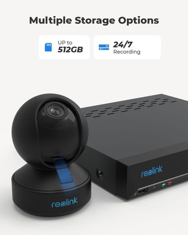 REOLINK 5GHz WiFi Indoor Camera, 5MP Plug-in Security Camera with 3X Optical Zoom, 360 Degree Baby/Dog Monitor with Auto Tracking, Person/Pet Detection, 2.4/5 GHz WiFi, Local Storage, E1 Zoom - Image 8