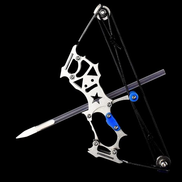 Mini Archery Bow Set Right Hand Mini Compound Bow Mini Hunting Bow Metal Material Catapult RH/LH for Hunting Shooting Practice Archery Entertainment Fun - Image 6