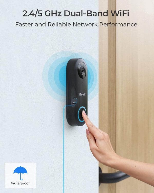 REOLINK Doorbell WiFi Camera - Wired 5MP Outdoor Video Doorbell, 5G&2.4G WiFi Security Camera System, Smart Detection Local Storage No Subscription Front Door Camera Home Security, Customized Chime V2 - Image 6