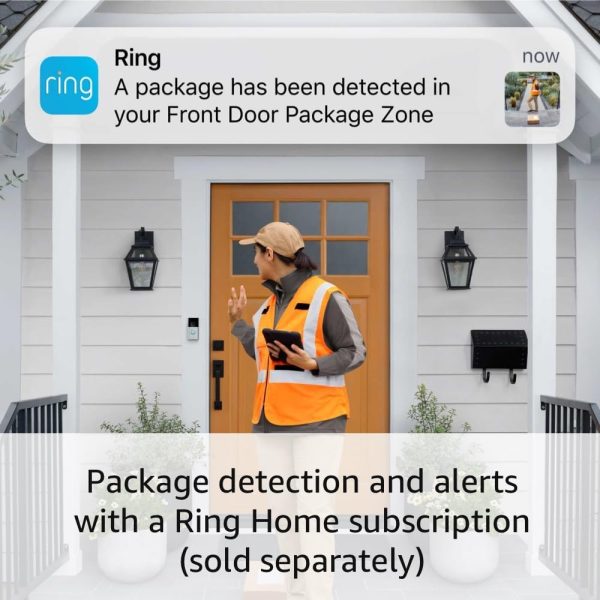 All-new Ring Battery Doorbell, Head-to-Toe Video, Live View with Two-Way Talk, and Motion Detection & Alerts (2024 release), Venetian Bronze - Image 4