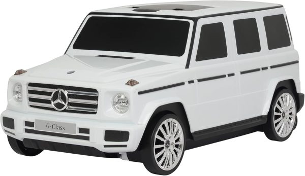 Best Ride On Cars Mercedes G-Class Suitcase Ride On Push Car, Carry-On Luggage for Travel, Realistic Car Look, Inbuilt Storage Space, Compact Size, For Kids Aged 2-6 Years, Large, White - Image 5