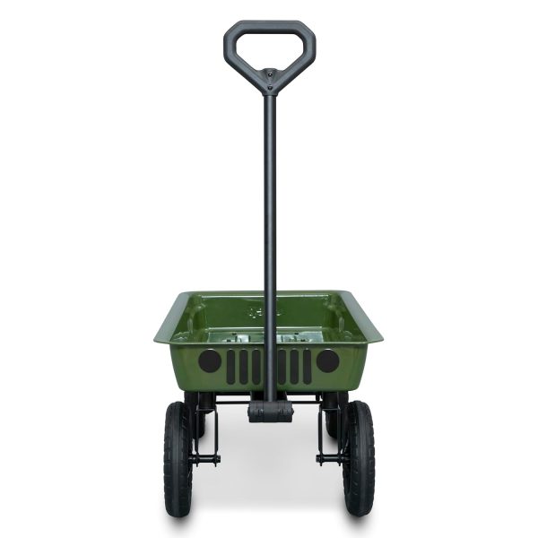 Jeep Wrangler Classic Pull Wagon by Delta Children – GREENGUARD Gold Certified, Durable Frame, 9 Inch Puncture-Proof Wheels, Great for Exploration and Play, Green - Image 9