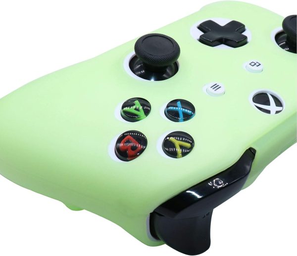 RALAN Controller Cover Silicone, Silicone Controller Cover Skin Protector in Dark Compatible for Xbox Ones Controller (Black Pro Thumb Grip x 8,Cat + Skull Cap Cover Grip x 2) Visit The RALAN Store - Image 5