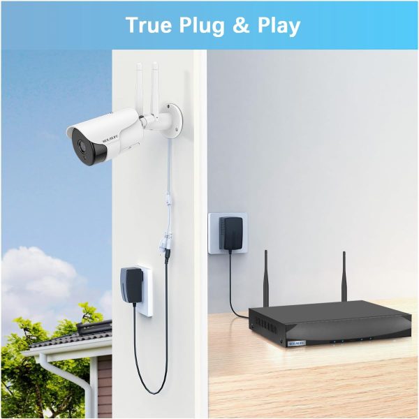 【2-Way Audio & Dual Antenna Enhanced】 90ft Night Vision Outdoor Wireless Security Camera System, Wireless Surveillance Camera System, WiFi Video Surveillance, Home Security Cameras - Image 8