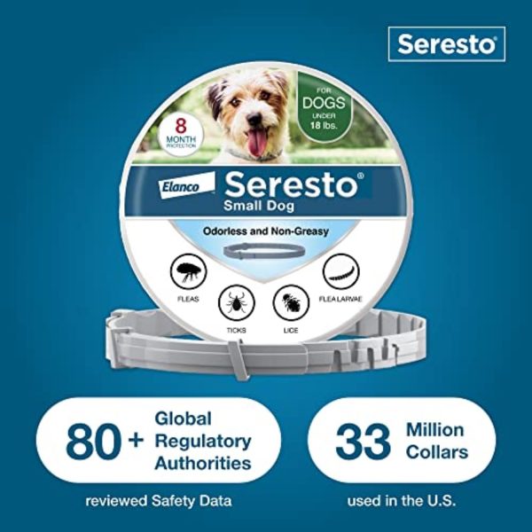 Seresto Small Dog Vet-Recommended Flea & Tick Treatment & Prevention Collar for Dogs Under 18 lbs. | 8 Months Protection - Image 7