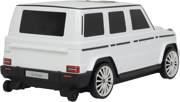 Best Ride On Cars Mercedes G-Class Suitcase Ride On Push Car, Carry-On Luggage for Travel, Realistic Car Look, Inbuilt Storage Space, Compact Size, For Kids Aged 2-6 Years, Large, White - Image 9