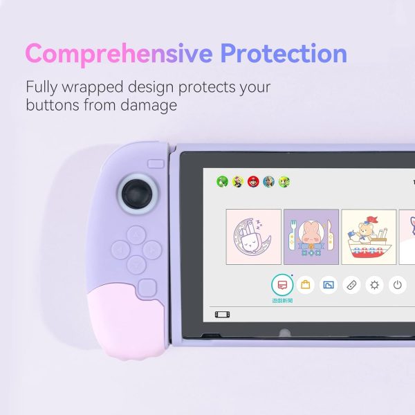 GeekShare Soft Silicone Protective Case Compatible with Nintendo Switch Console (Purple) - Image 3