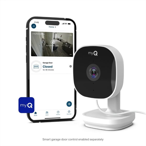 CHAMBERLAIN myQ Smart Indoor Security Camera – 1080p HD Video, Night Vision, Motion Detection, Wi-Fi, Two-Way Audio, Smartphone Control - Image 2