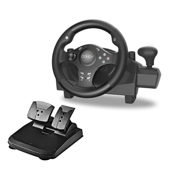 DOYO Game Racing Wheel with Pedals, 270° Steering Wheels PC with Vibration Feedback, Racing Steering Wheel compatible with PS4, Xbox Series X/S, Xbox ONE/360, PS3, Android, Real Racing Simulator