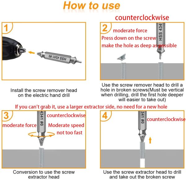 Gifts for Men,Damaged Screw Extractor Set-Christmas Stocking Stuffers for Adults Men Him,Mens Gifts,Husband,Stripped Screws Nuts & Bolts Drill Bit Tools for Easy Removal of Rusty Broken Hardware Gifts - Image 2