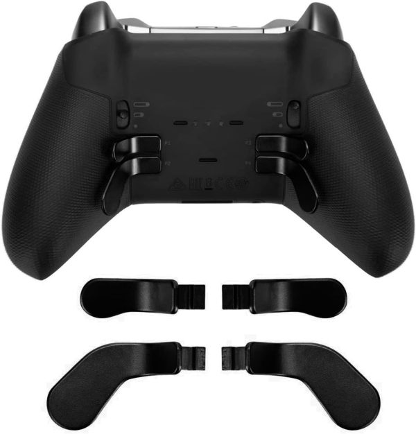 Game Console Controller Paddles, Replacement Video Games Accessories Kits Stainless Steel Paddles for Xbox One Elite Controller Series 2 Model 1797 (Black) - Image 5