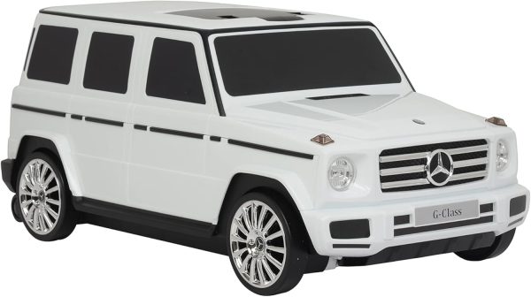 Best Ride On Cars Mercedes G-Class Suitcase Ride On Push Car, Carry-On Luggage for Travel, Realistic Car Look, Inbuilt Storage Space, Compact Size, For Kids Aged 2-6 Years, Large, White - Image 8