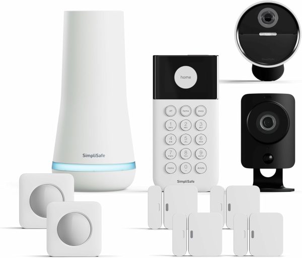 SimpliSafe 10 Piece Wireless Home Security System with Outdoor Camera - Optional 24/7 Professional Monitoring - No Contract - Compatible with Alexa and Google Assistant - Image 2