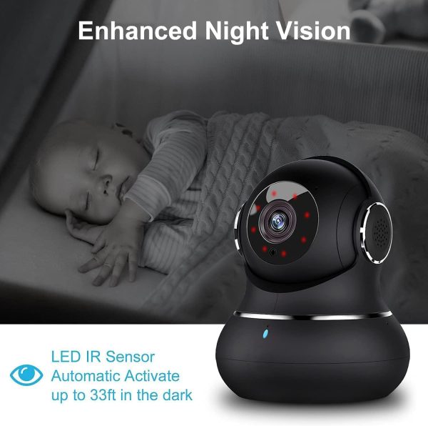 litokam 2K Indoor Security Camera, 360° Cameras for Home Security Indoor with Motion Detection, Pet Camera with Phone App, Baby Monitor-Night Vision - Image 4