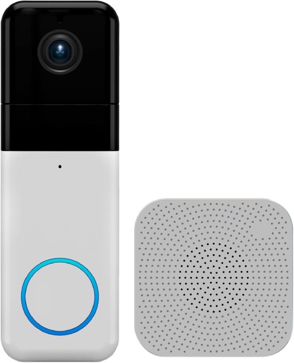 Wyze Wireless Video Doorbell Pro (Chime Included), 1440 HD Video, 1:1 Aspect Ratio: 1:1 Head-to-Toe View, 2-Way Audio, Night Vision