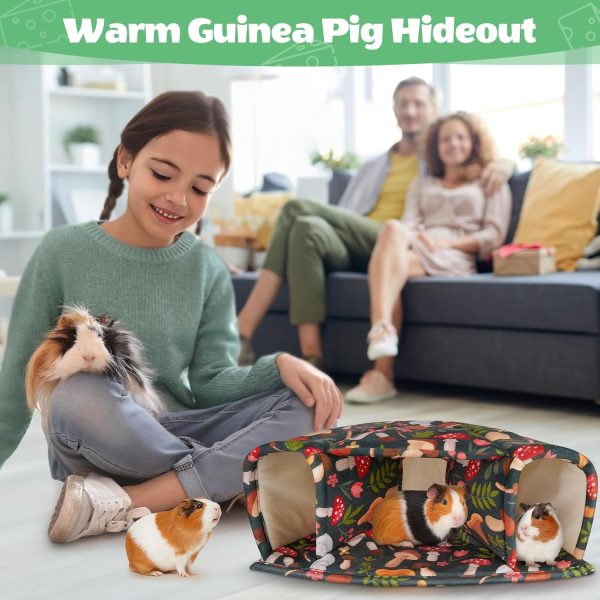 Unicorn Catcher Guinea Pig Hideout Large Guinea Pig Bed Cozy Guinea Pig House Warm Guinea Pig Tunnel Washable Guinea Pig Accessories for Small Pet Hamster/Chinchilla/Bunny - Image 6