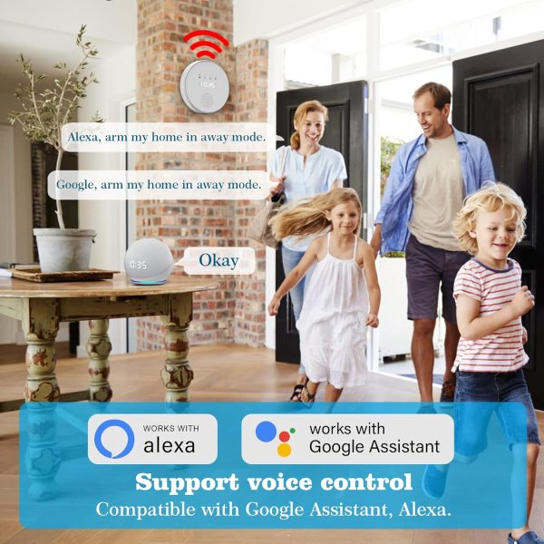 Alarm System for Home Security, Wi-Fi Door Alarms for Safety with APP Alert (2.4GHz and 5GHz WiFi), Wireless 16-Piece kit: HUB, Door Sensors, Anti-pet PIR, Remotes, Work with Alexa - Image 3