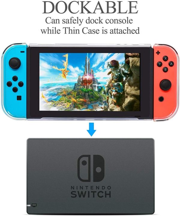 Switch games Accessories - Black Carry Case for Nintendo Switch Joy Con Covers Transparent Switch Hard Cover9H Tempered Glass Screen Protector - Image 2