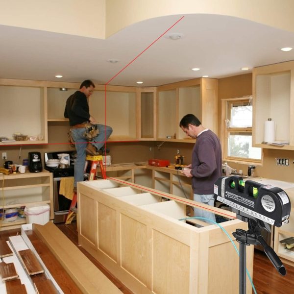 Laser Level Line Tool, Multipurpose Laser Level Kit Standard Cross Line Laser leveler Beam Tool with Metric Rulers 8ft/2.5M for Picture Hanging cabinets Tile Walls by AikTryee. - Image 6