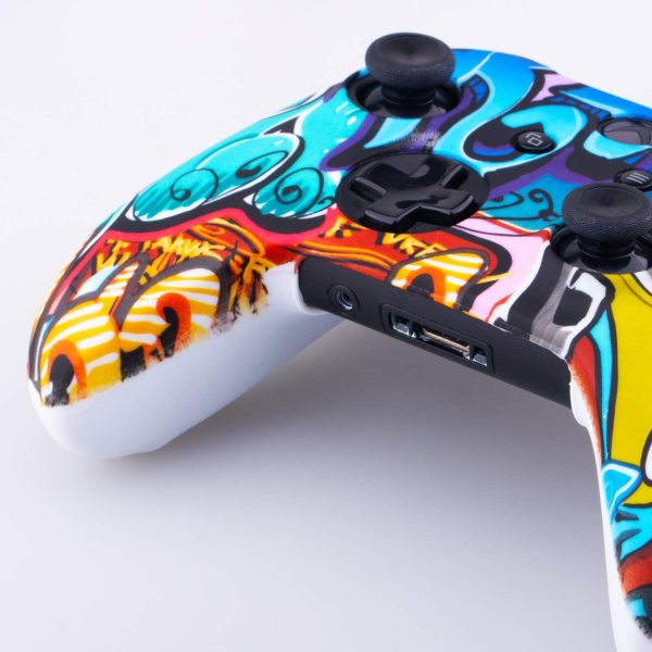 9CDeer 1 Piece of SiliconeTransfer Print Protective Cover Skin + 6 Thumb Grips for Xbox One/S/X Controller Cartoon Paints - Image 3