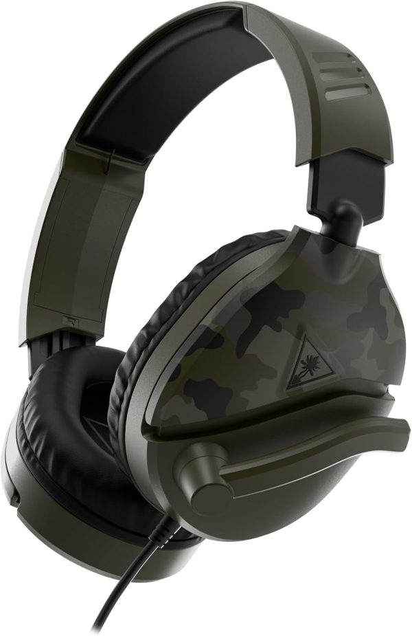 Turtle Beach Recon 70 Multiplatform Gaming Headset - Xbox Series X|S, Xbox One, PS5, PS4, PlayStation, Switch, Mobile, & PC with 3.5mm - Flip-to-Mute Mic, 40mm Speakers – Green Camo - Image 6