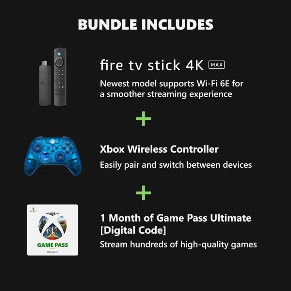 Amazon Fire TV Stick 4K Max, Sky Cipher Special Edition Core Wireless Controller, and 1 Month Game Pass Ultimate Bundle - Image 2