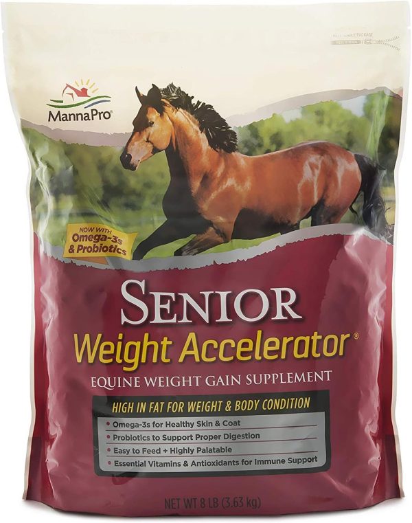 Manna Pro Weight Accelerator for Senior Horses | Made with Omega 3 Fatty Acids from Flaxseed | 8 Pounds - Image 5