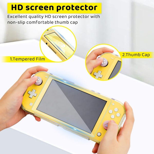 HYPERCASE Protective Case for Nintendo Switch Lite, Yellow Hard Shell Portable Travel Carrying Case Pouch for Nintendo Switch Console & Accessories, Storage Bag with 8 Game Card Slots for Girls Boys. - Image 5