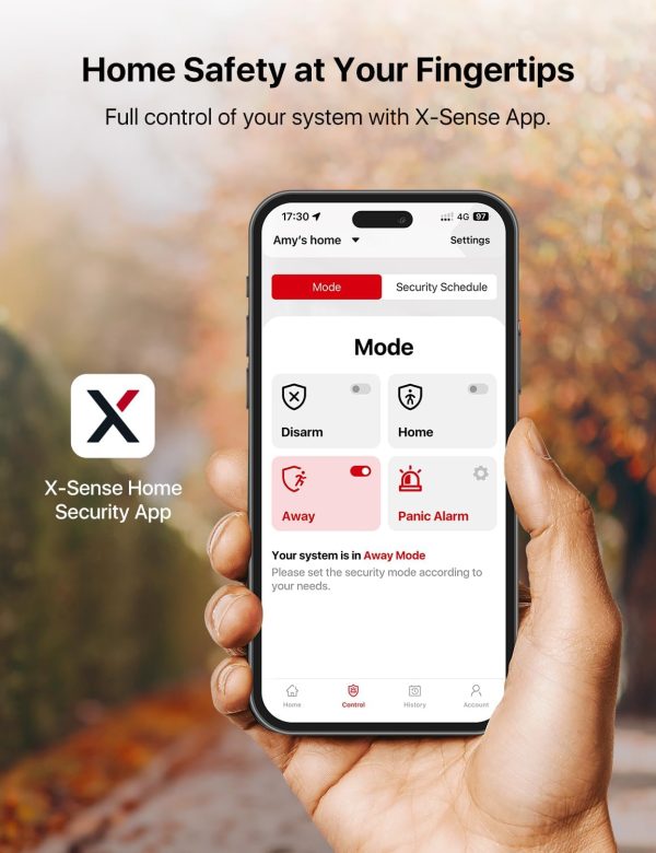 X-Sense Smart Home Security System, Wireless Security System 5-Piece Set, Supports Mobile App Alerts, Compatible with Alexa, Includes 1 Base Station, 2 Door Sensors, 1 Motion Sensor, 1 Keypad, AS05 - Image 3