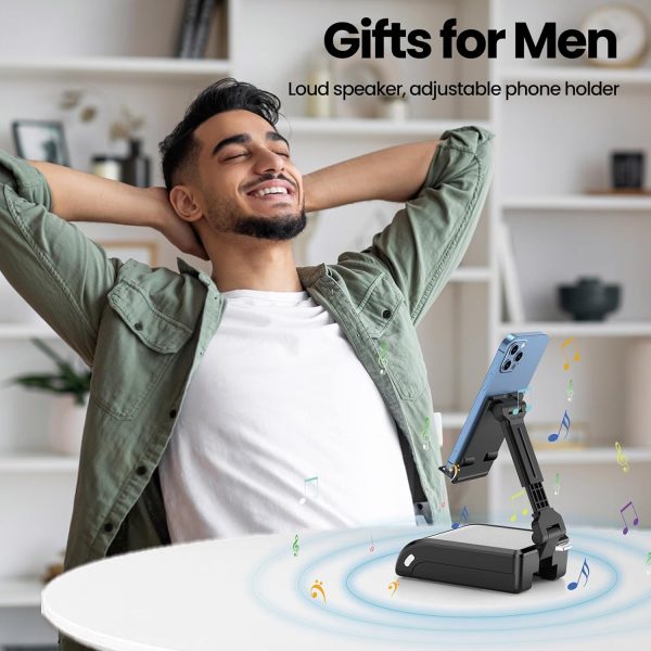 Men Female Dad Festival Gift - Cool Boy Friend Portable Bluetooth Speaker with Phone Stand Wife Kitchen Mens Gadgets Accessories Great Holiday Birthday Present Tech Christmas Father Gifts Son for Mom - Image 5