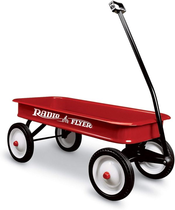 Radio Flyer Durable All Steel Seamless Body Wagon Featuring Original and Classic Iconic Design for Kids Ages 1 Year Old and up, Red