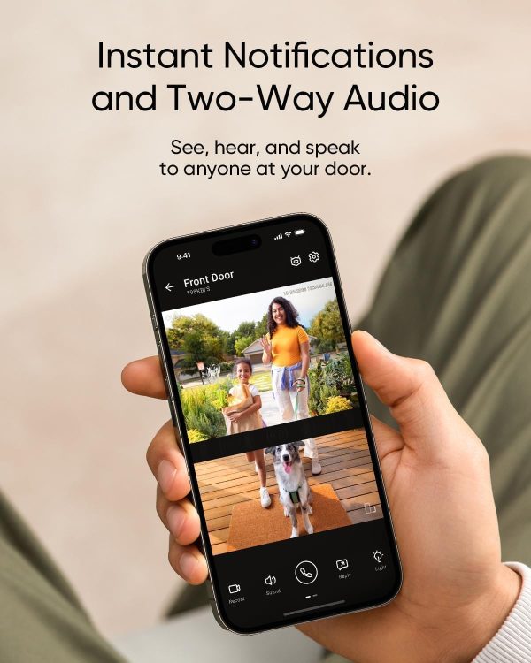 eufy Security Video Doorbell E340 (Battery Powered, with Extra Backup Battery), Uninterrupted Use with Rechargeable Battery, Dual Cameras, 2K Full HD, No Monthly Fee