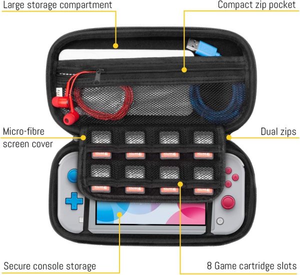 Carry Case for Nintendo Switch Lite - Portable Travel Carry Case with Storage for Switch Lite Games & Accessories - Image 3