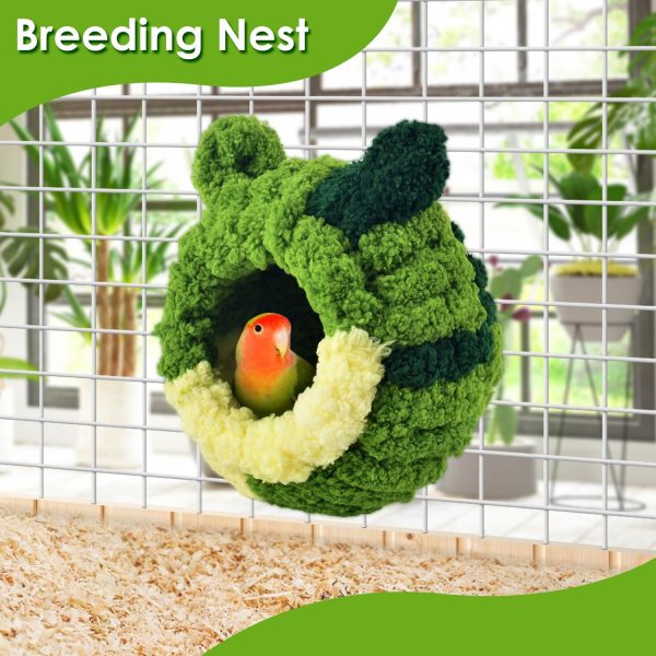 KATUMO Bird Nest, Conure Breeding House Parrotlet Snuggle Hut Lovebird Bed for Conure, Lovebird, Canary, Finch, Coneshape Birds, Hamster, Small Pets - Image 4