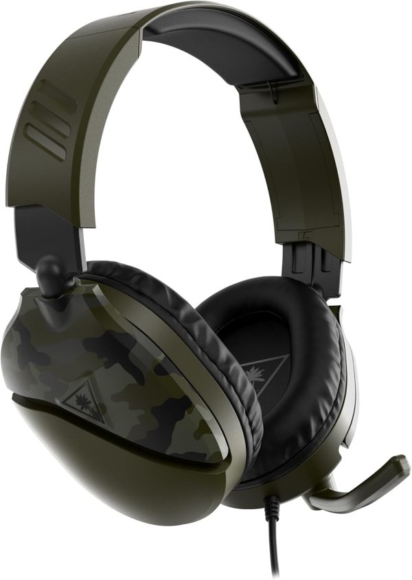 Turtle Beach Recon 70 Multiplatform Gaming Headset - Xbox Series X|S, Xbox One, PS5, PS4, PlayStation, Switch, Mobile, & PC with 3.5mm - Flip-to-Mute Mic, 40mm Speakers – Green Camo - Image 7