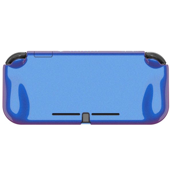 PlayVital ZealProtect Protective Case for Nintendo Switch Lite, Ergomomic Grip Hard Cover - Durable Shock-absorbent Anti-Scratch with Screen Protector & Thumb Grip Button Caps, Chameleon Purple Blue - Image 7