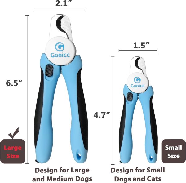 gonicc Dog & Cat Pets Nail Clippers and Trimmers - with Safety Guard to Avoid Overcutting, Free Nail File, Razor Sharp Blade - Professional Grooming Tool for Pets - Image 4