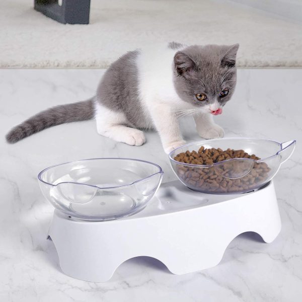 MILIFUN Cat Food Bowls Elevated Tilted, Anti Vomiting Orthopedic Kitty Bowls for Puppy and Bunny, Indoor Cats. - Image 5