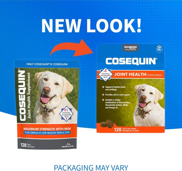 Cosequin Joint Health Supplement for Dogs - With Glucosamine, Chondroitin, MSM, and Omega-3's, 120 Soft Chews - Image 3