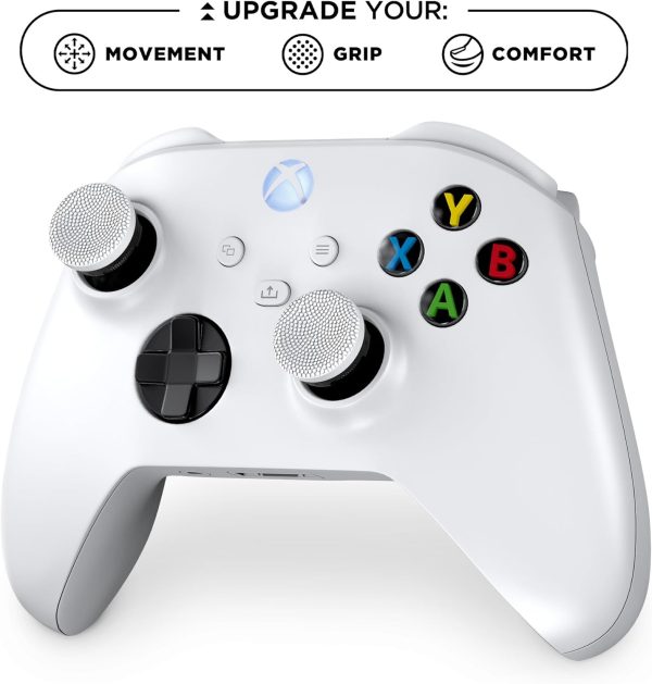 KontrolFreek Clutch for Xbox One and Xbox Series X Controller | Performance Thumbsticks | 2 Low-Rise Concave | Black & White - Image 5