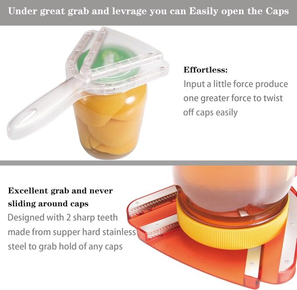 Jar Opener for Weak Hand & Seniors with Arthritis,Easy Twist Off Bottle Caps,Patent | Unique Kitchen Gadgets, Christmas Gifts for Elderly/Women/Men(Transparent) - Image 3