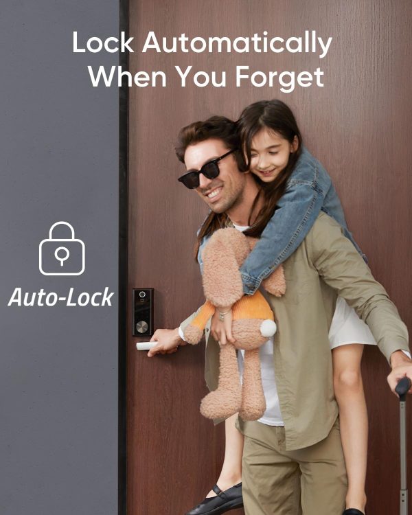 eufy Security Smart Lock S230, Keyless Fingerprint Lock for Front Door, Easy Installation, Built-in Wi-Fi, Reliable App for Remote Access, One-Year Battery Life, BHMA Certified, IP65 Weatherproof - Image 4