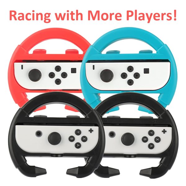 Switch Accessories - Family Bundle Accessories for Nintendo Switch, Carry Case& Screen Protector,4 Pack Joy Con Grips and Steering Wheels, Case Cover,Stand Mount,Joy Con Charger and More. - Image 8