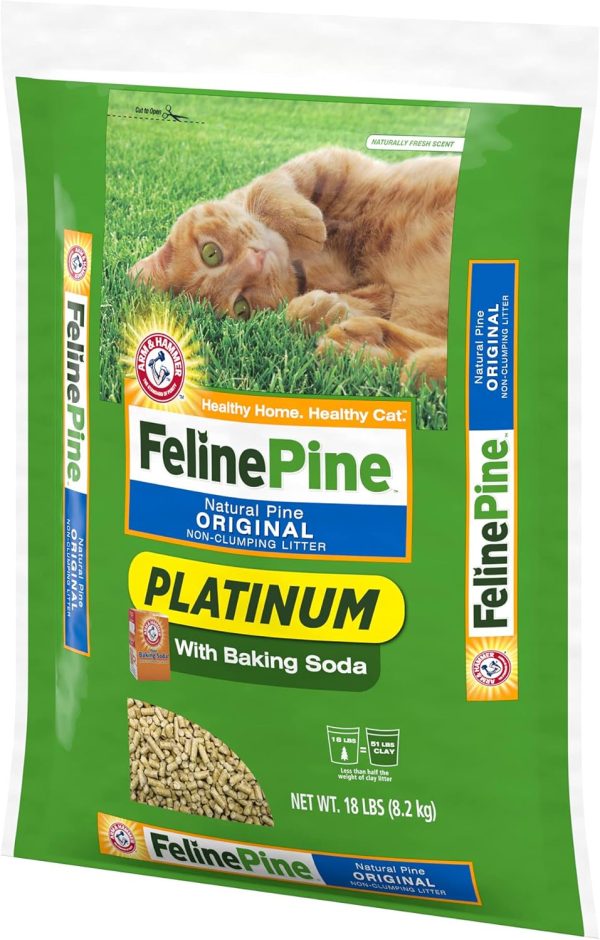 Feline Pine Platinum Non-Clumping Cat Litter 18lb. - Image 13