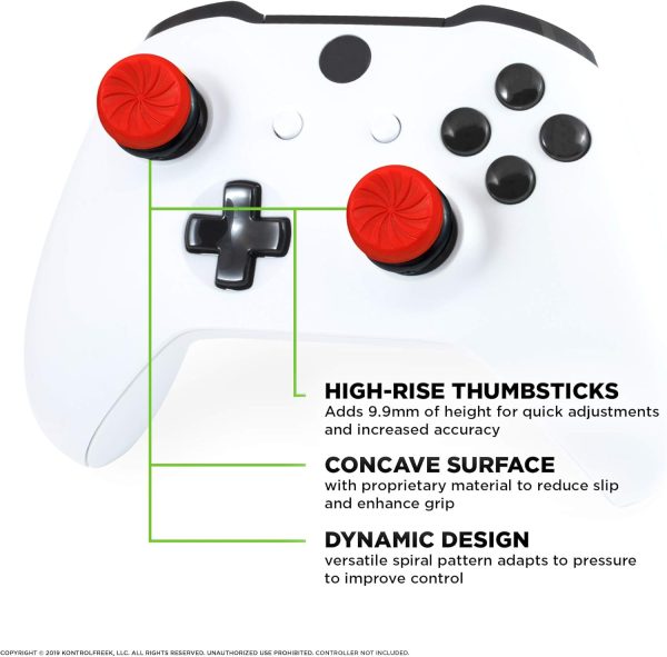 KontrolFreek FPS Freek Inferno for Xbox One and Xbox Series X Controller | Performance Thumbsticks | 2 High-Rise Concave | Red - Image 4