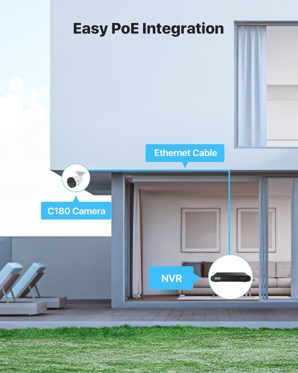 ZOSI 8CH 5MP Security Camera System with Audio, Night Vision, Smart Human Detection, 4pcs 4MP Wired PoE Outdoor Indoor Home Cameras, 3K 8Channel Surveillance NVR with 2TB HDD for 24/7 Recording - Image 7